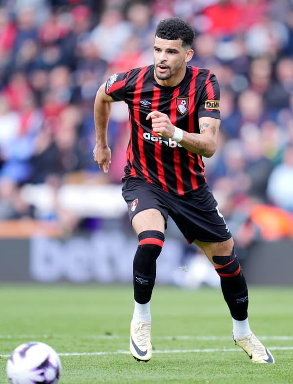 Anglický futbalový útočník Dominic Solanke.