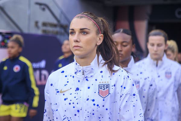 Futbalistka Alex Morganová v reprezentačnom drese USA.