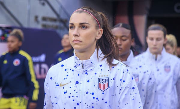 Futbalistka Alex Morganová v reprezentačnom drese USA.