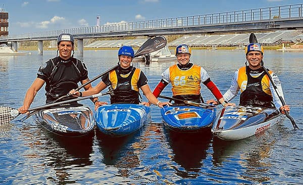 Naši olympionici zľava Beňuš, Mintálová, Paňková a Grigar.