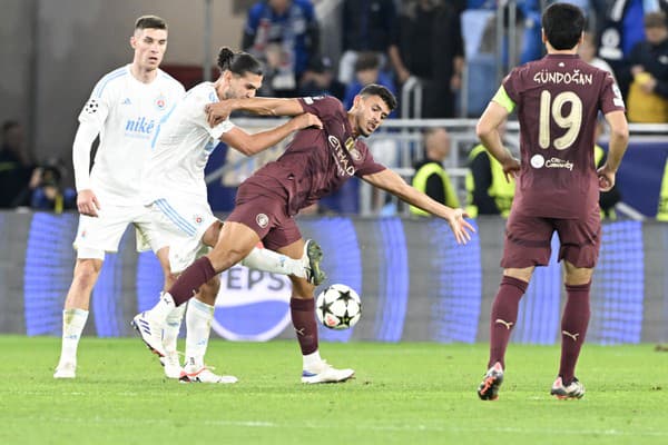 Matheus Nunes (City) v stretnutí proti Slovanu Bratislava.