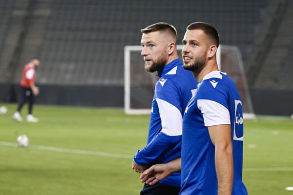 Snímka z tréningu slovenskej futbalovej reprezentácie pred stretnutím C-divízie Ligy národov Azerbajdžan - Slovensko.