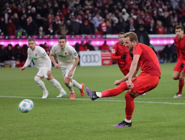 Anglický futbalový útočník Harry Kane v drese nemeckého Bayernu Mníchov.