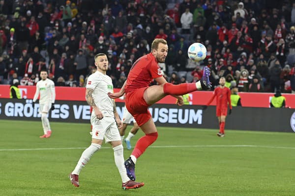 Anglický futbalový útočník Harry Kane v drese nemeckého Bayernu Mníchov.