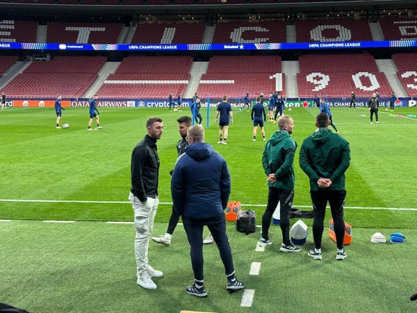 Aleksandar Čavrič večer v Madride sledoval tréning slovanistov.