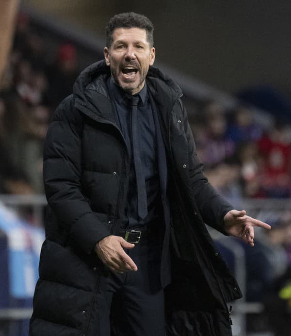 Na snímke tréner tímu Atletico Madrid Diego Simeone vo futbalovom zápase 6. kola ligovej fázy Ligy majstrov Atletico Madrid - ŠK Slovan Bratislava.