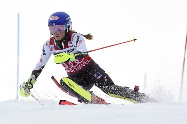 Americká lyžiarka Mikaela Shiffrinová.