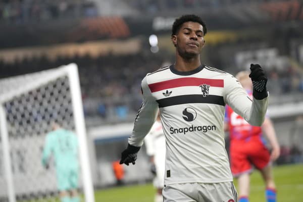 Marcus Rashford v zápase proti Plzni