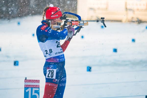 Na snímke slovenská biatlonistka Paulína Bátovská počas pretekov.