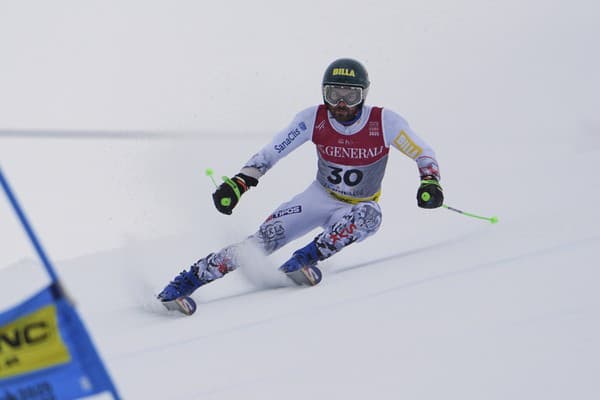 Slovenský lyžiar Andreas Žampa v 1. kole piatkového obrovského slalomu mužov na MS v lyžovaní v rakúskom Saalbachu-Hinterglemm.