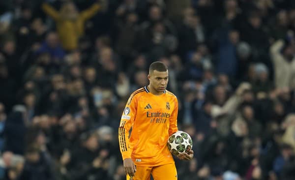 Francúzsky útočník Kylian Mbappé v drese Realu Madrid.