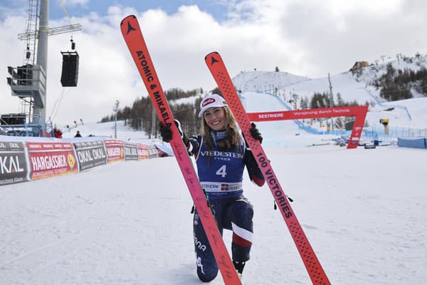 Americká lyžiarka Mikaela Shiffrinová.