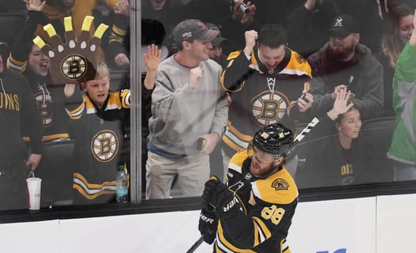 Český kanonier Bostonu Bruins David Pastrňák.