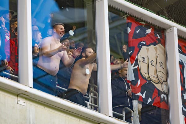 Fanúšikovia na derby Slovan - Trnava