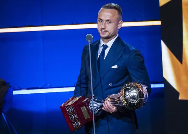 Na snímke víťaz ankety Futbalista roka 2024 Stanislav Lobotka.