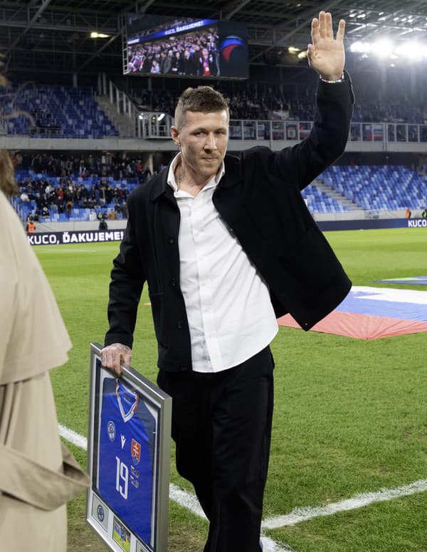 Juraj Kucka sa pred zápasom lúčil so svojou reprezentačnou kariérou.