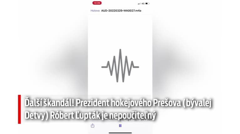 Unikol vulgárny telefonát medzí šéfom hokejistov Prešova a útočníkom Slovana