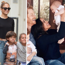 Jennifer Lopez s deťmi, Meghan s Lilibet a Kourtney s dcérou Penelope.