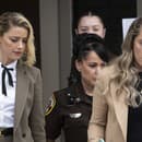 Amber Heard so svojou sestrou na súde vo Virginii.
