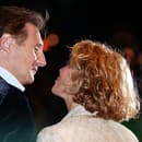 Liam Neeson s manželkou približne pol roka pred jej skonom.