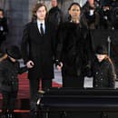 Celine s deťmi na pohrebe manžela Reného