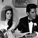 Elvis Presley a mladomanželkou Priscillou