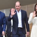 Princ Harry, princ William a princezná Kate