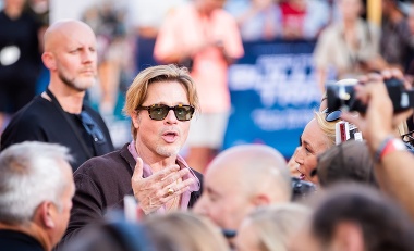 Brad Pitt na nemeckej premiére filmu Bullet Train