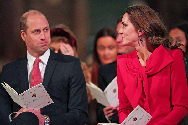 Princ William so svojou manželkou Kate. 