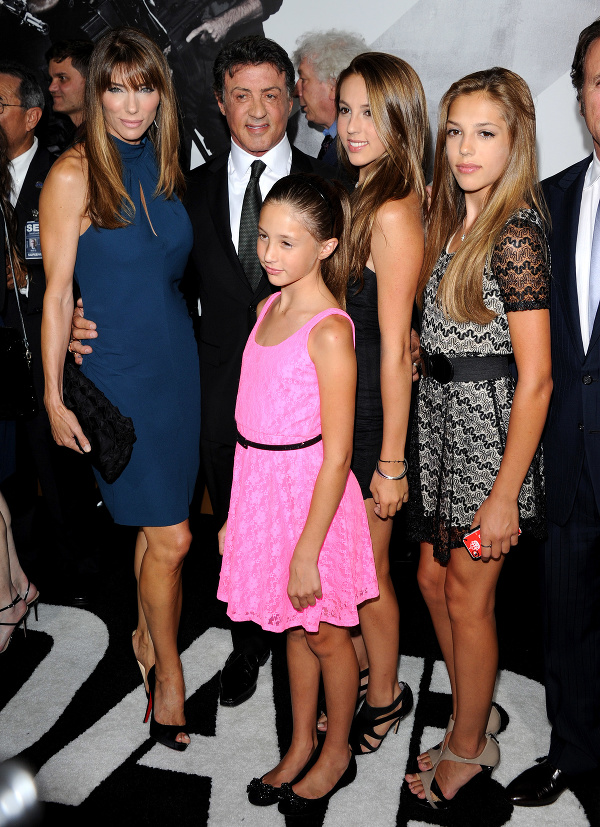 Sylvester Stallone s rodinou