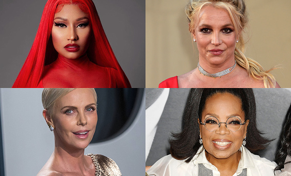 Nicki Minaj, Britney Spears, Charlize Theron, Oprah Winfrey