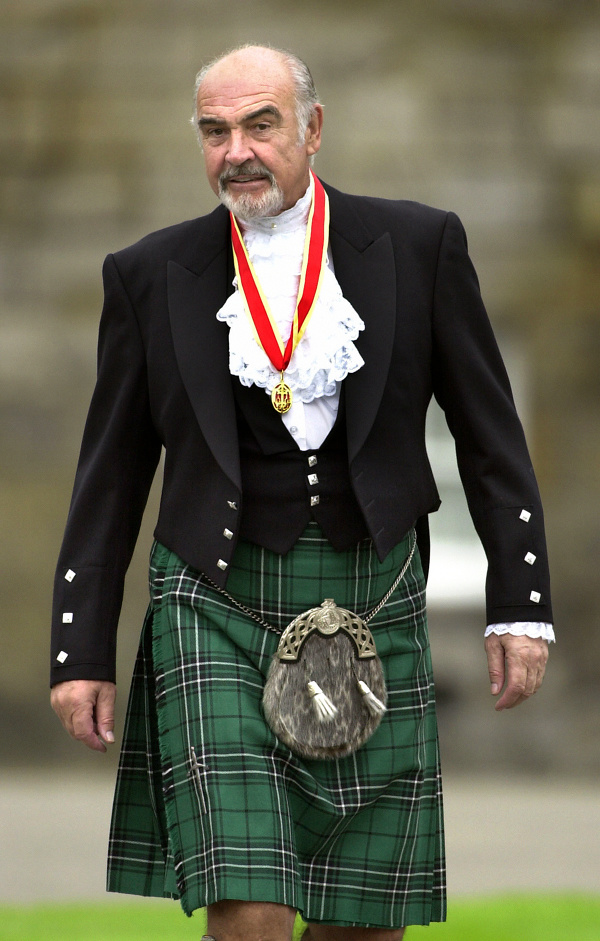 Sean Connery v tradičnom škótskom kilte klanu MacLeod