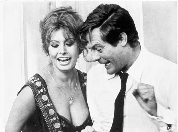 Marcello Mastroianni a Sophia Loren