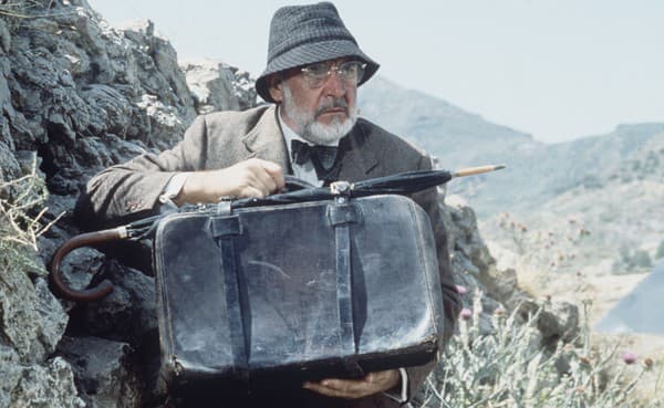 Sean Connery vo filme Indiana Jones a Posledná krížová výprava režiséra Stevena Spielberga.