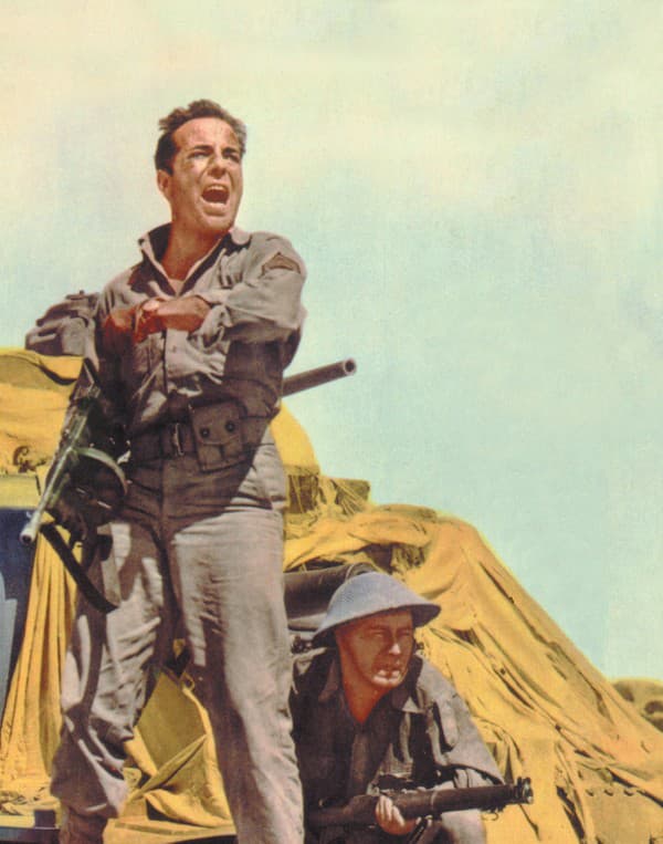  Humphrey Bogart vo filme Sahara.
