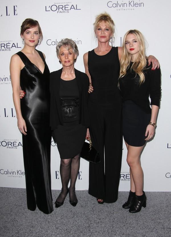 Dakota Johnson, Tippi Hedren, Melanie Griffith, Stella Banderas (2015)
