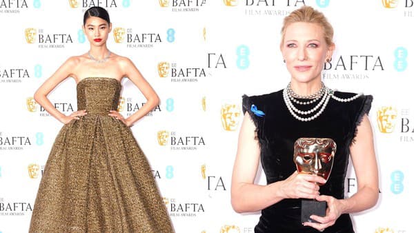Pozrite si celebritné outfity z udeľovania cien BAFTA 2023.