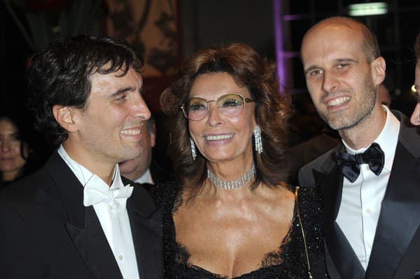 Sophia Loren so svojimi synmi - Carlom a Edoardom