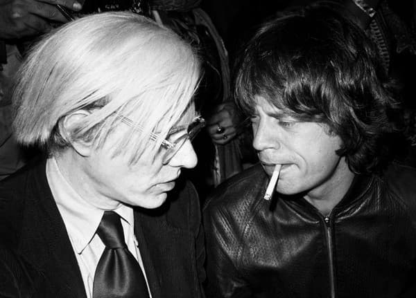 Andy Warhol a Mick Jagger 