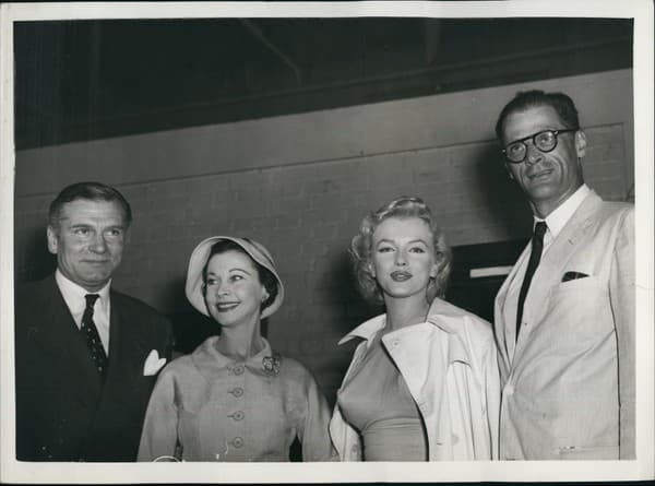 Laurence Olivier, Vivien Leigh, Marilyn Monroe a Arthur Miller