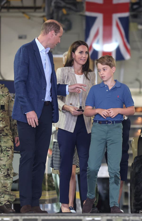 William, Kate a George počas Royal International Air Tattoo 2023