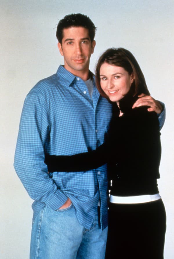 David Schwimmer s Helen Baxendale, ktorá nebola dostatočne vtipná pre tvorcov seriálu.