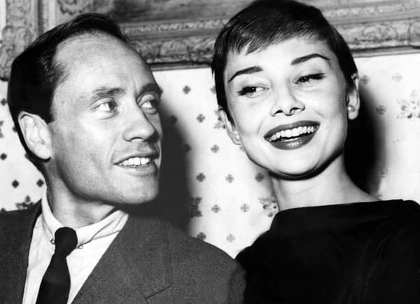 Mel Ferrer a Audrey Hepburn. Mel bol jej druhým manželom.
